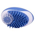 Bade- und Massagebürste aus ABS für Haustiere, ergonomisch (Blau)