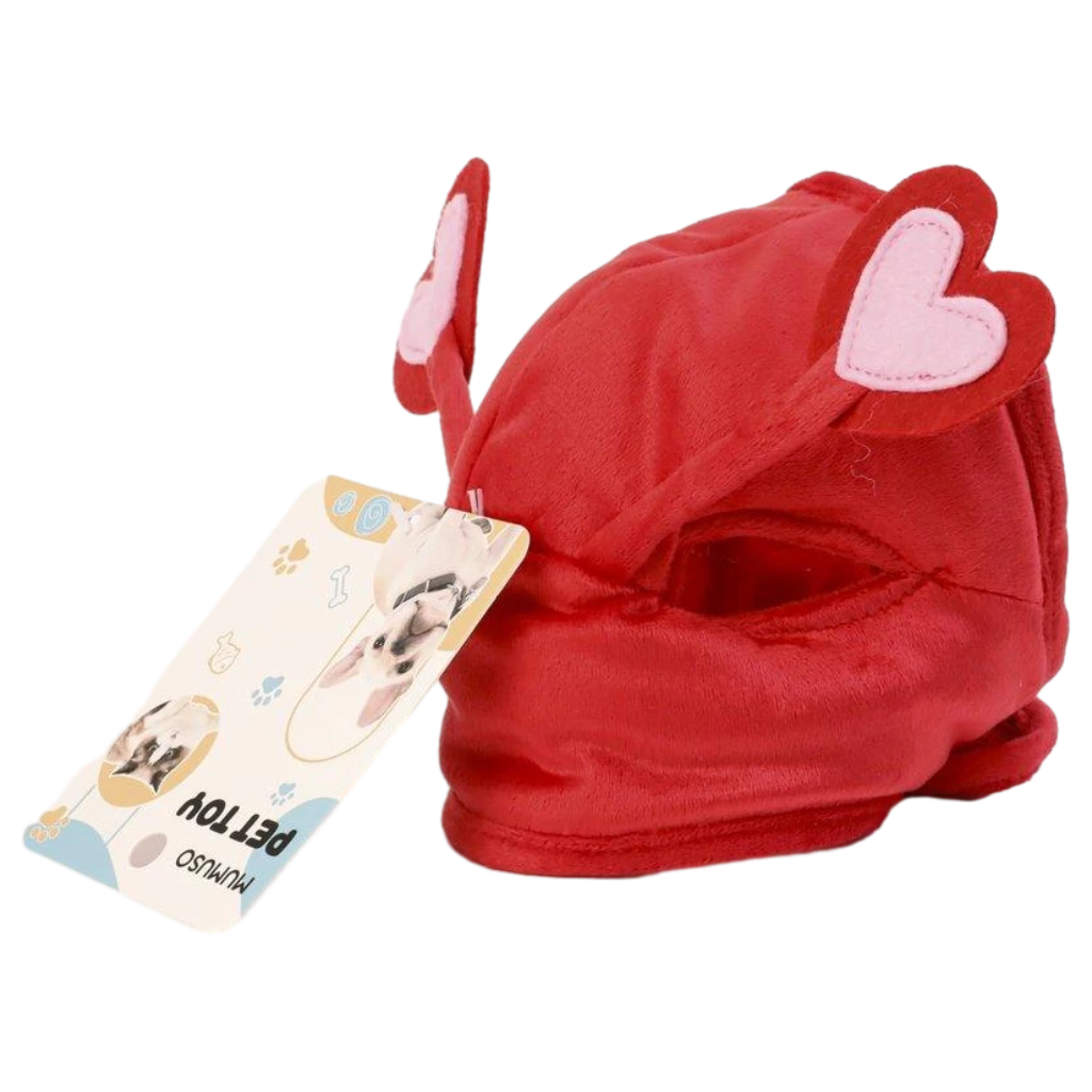 Haustierhut aus Polyester mit Herz-Design (Rot)