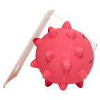 Latex Hundespielzeug mit Bakterien-Design (Rot), für interaktives Kauen und Spielen