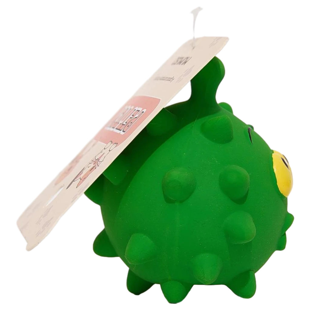 Kauspielzeug aus Naturlatex für Hunde mit Bakterium-Design (Grün), 47,9 g