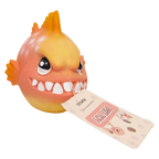 Hundespielzeug aus Naturkautschuk mit Fisch-Design, 150 g (Orange/Gelb)