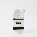 Sneakersocken Herren mit Streifen-Design aus Baumwoll-Mix (Weiß/Schwarz)