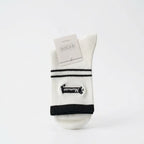 Sneakersocken Herren mit Streifen-Design aus Baumwoll-Mix (Weiß/Schwarz)