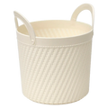 Strukturierter Aufbewahrungskorb aus Polypropylen für Haushalt, flexibel einsetzbar (Beige)