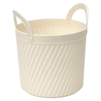 Strukturierter Aufbewahrungskorb aus Polypropylen für Haushalt, flexibel einsetzbar (Beige)