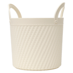 Strukturierter Aufbewahrungskorb aus Polypropylen für Haushalt, flexibel einsetzbar (Beige)