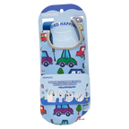 Neopren-Flaschenhalter mit Schultergurt und Auto-Design (Blau)