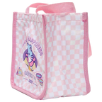 Tragetasche aus Polyester mit Katzen-Design, leicht, strapazierfähig (Rosa)