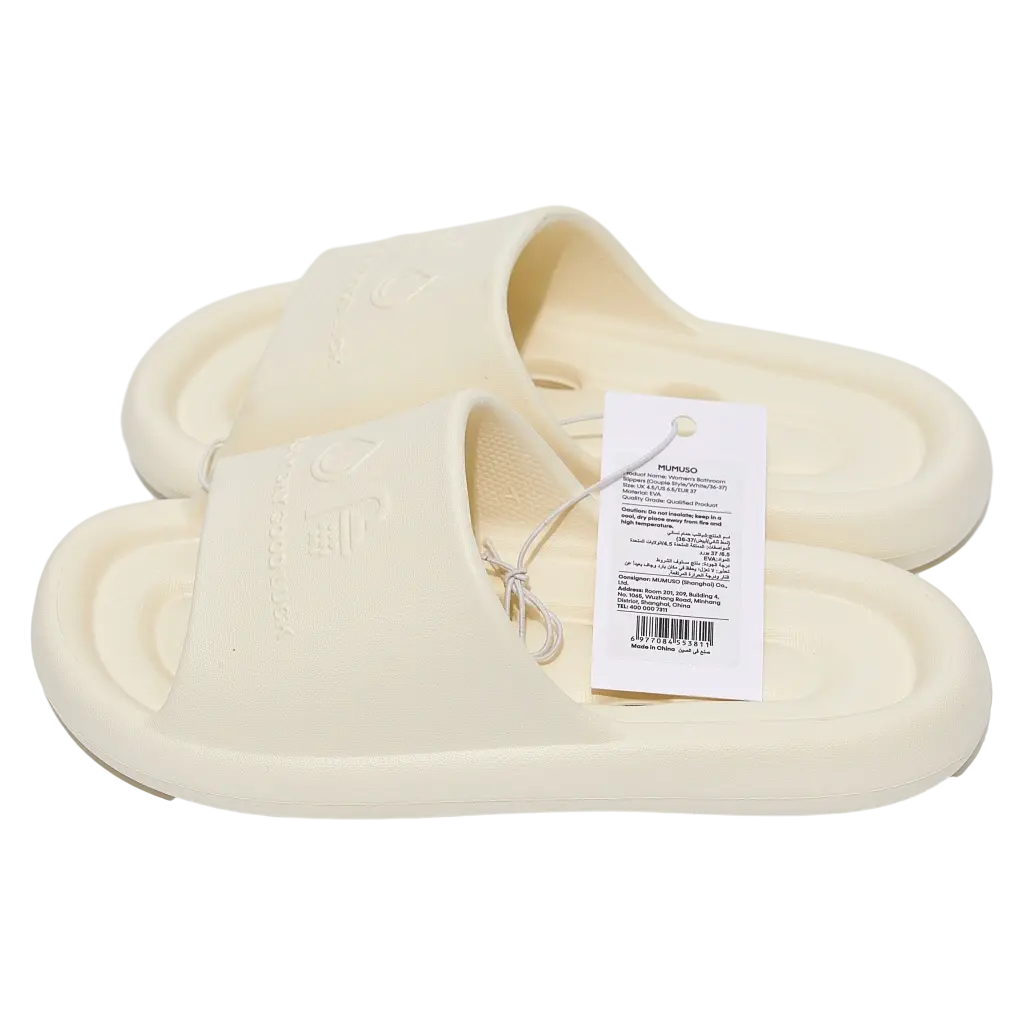 Badeslipper Damen aus EVA mit Belüftung, Größe 40-41 (Weiß)