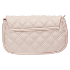 Schultertasche aus Kunstleder mit Stepp-Design (Rosa)