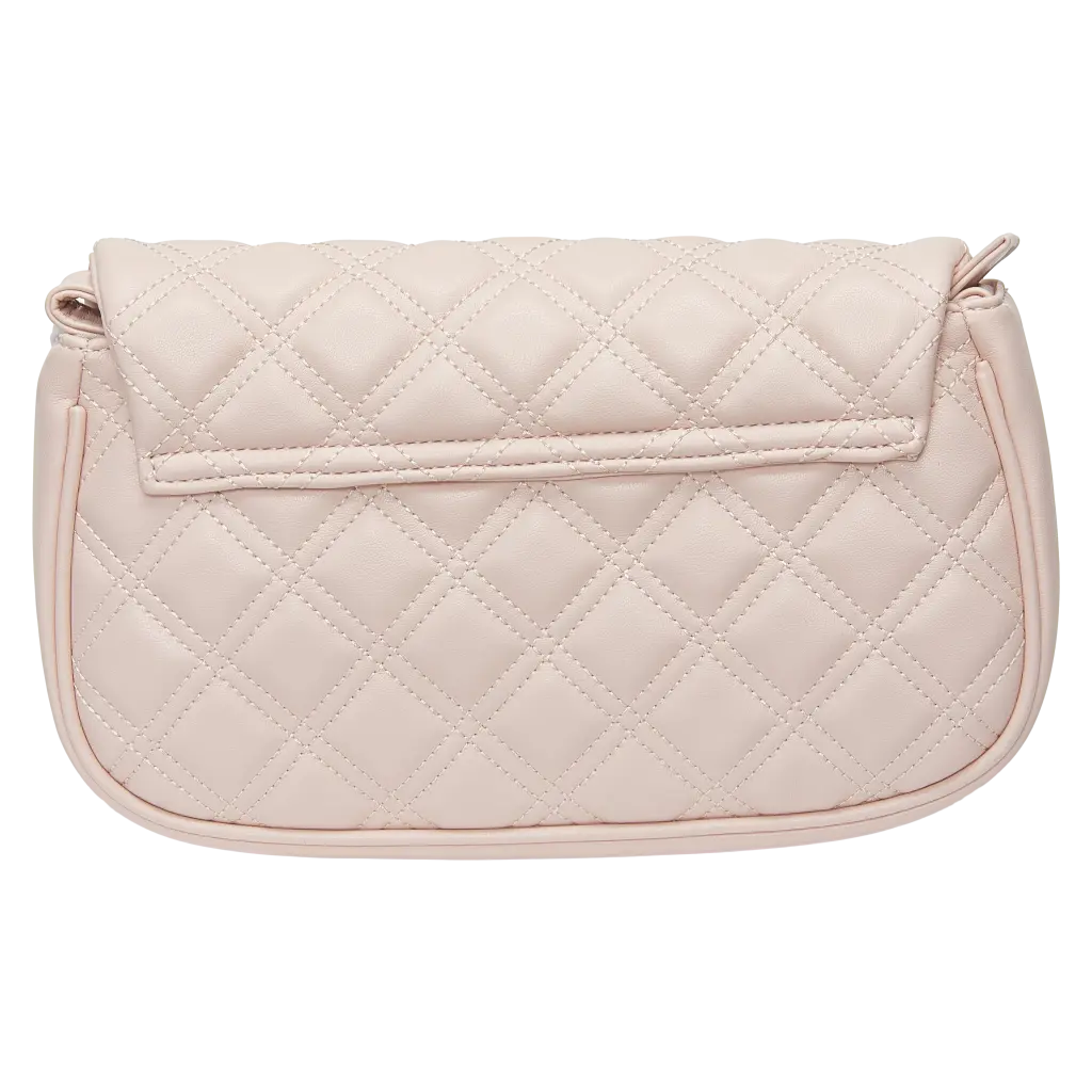 Schultertasche aus Kunstleder mit Stepp-Design (Rosa)