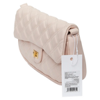 Schultertasche aus Kunstleder mit Stepp-Design (Rosa)