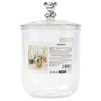 PET-Aufbewahrungsdose mit Bär-Design, luftdichter Deckel, 1400 ml (Transparent)