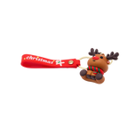 Schlüsselanhänger aus PVC mit Rentier-Design (Mehrfarbig)