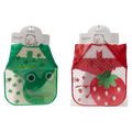 Kinderschürze aus PEVA mit Frosch-Design/Erdbeer-Print (Grün/Rot)