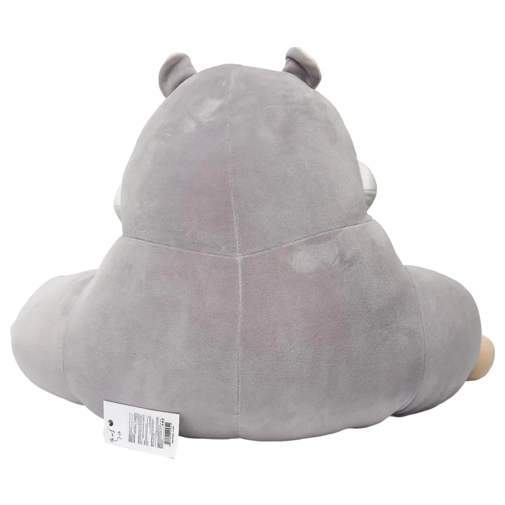 Plüschkissen mit Hamster-Design, ergonomisch stützend (Grau)