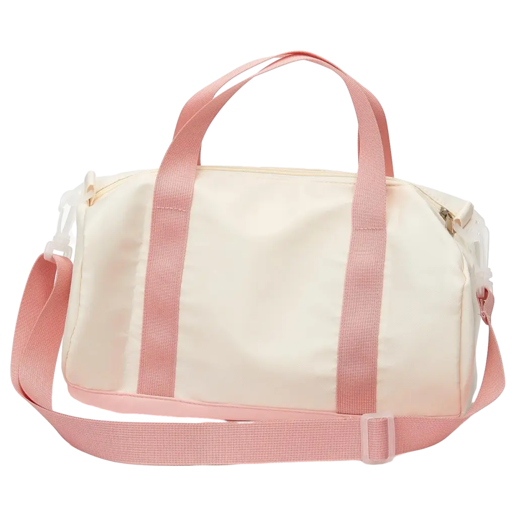 Schultertasche mit Katzen-Design für Freizeit &amp; Sport (Weiß/Rosa)