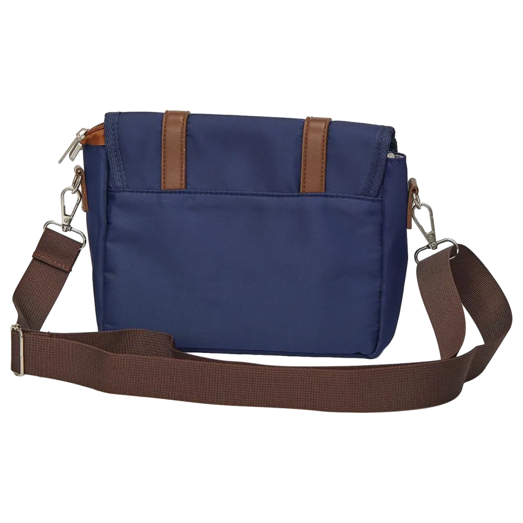 Messenger Bag aus Nylon, Umhängetasche mit Schultergurt (Blau)