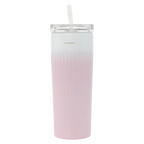 Isolierbecher aus Edelstahl mit Rippen-Design, 500 ml, Kollektion Kirschblüte (Rosa)