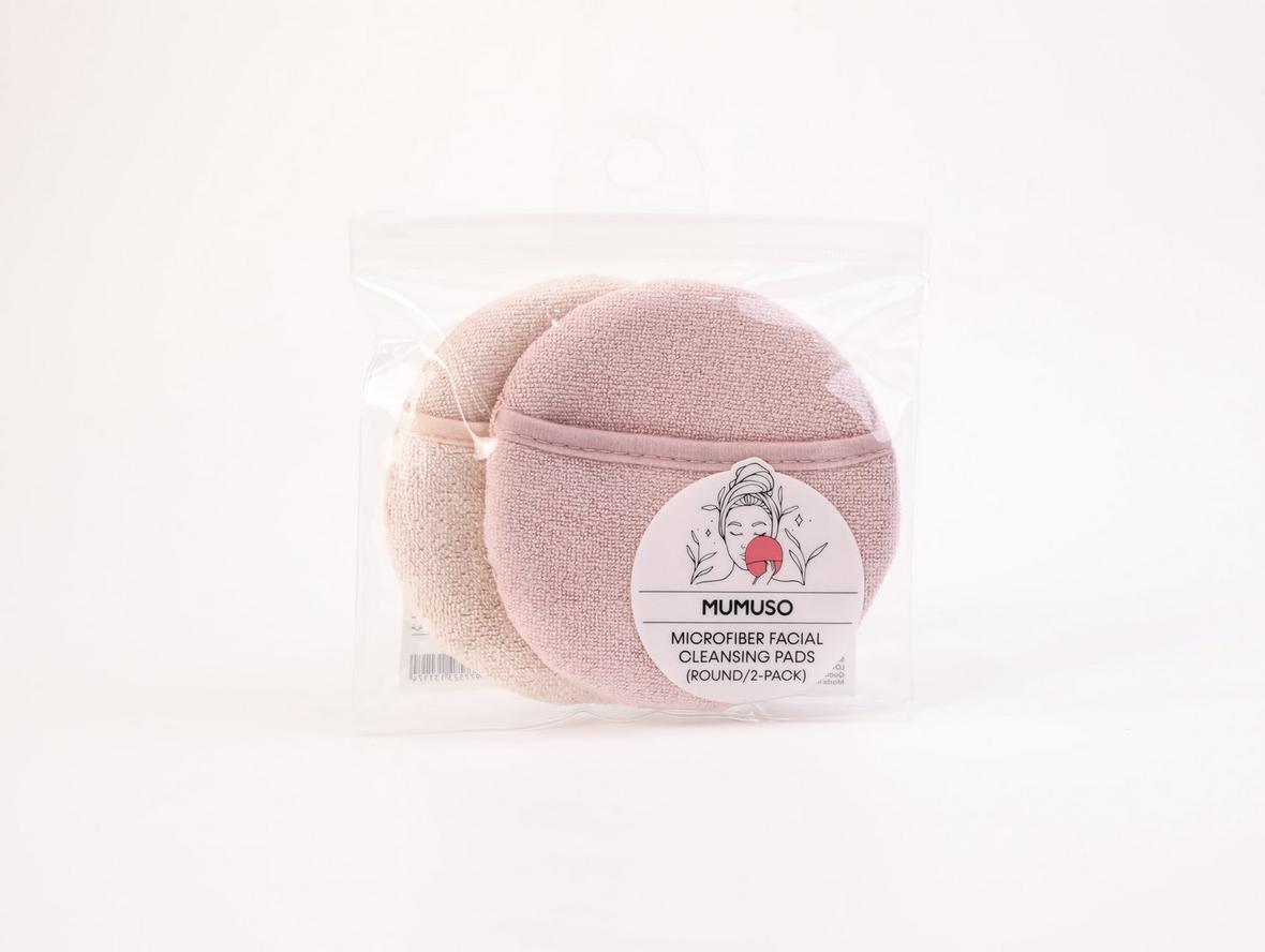 Mikrofaser-Gesichtsreinigungspads (Rund/2er-Pack)