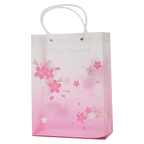 Geschenktragetasche mit Kirschblüten-Design (Rosa/Weiß)
