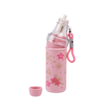 Kunststoff-Wasserflasche mit Kirschblüten-Design, 650 ml (Rosa)