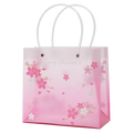 Geschenktasche mit Kirschblüten-Design, mittlere Größe (Rosa/Weiß)