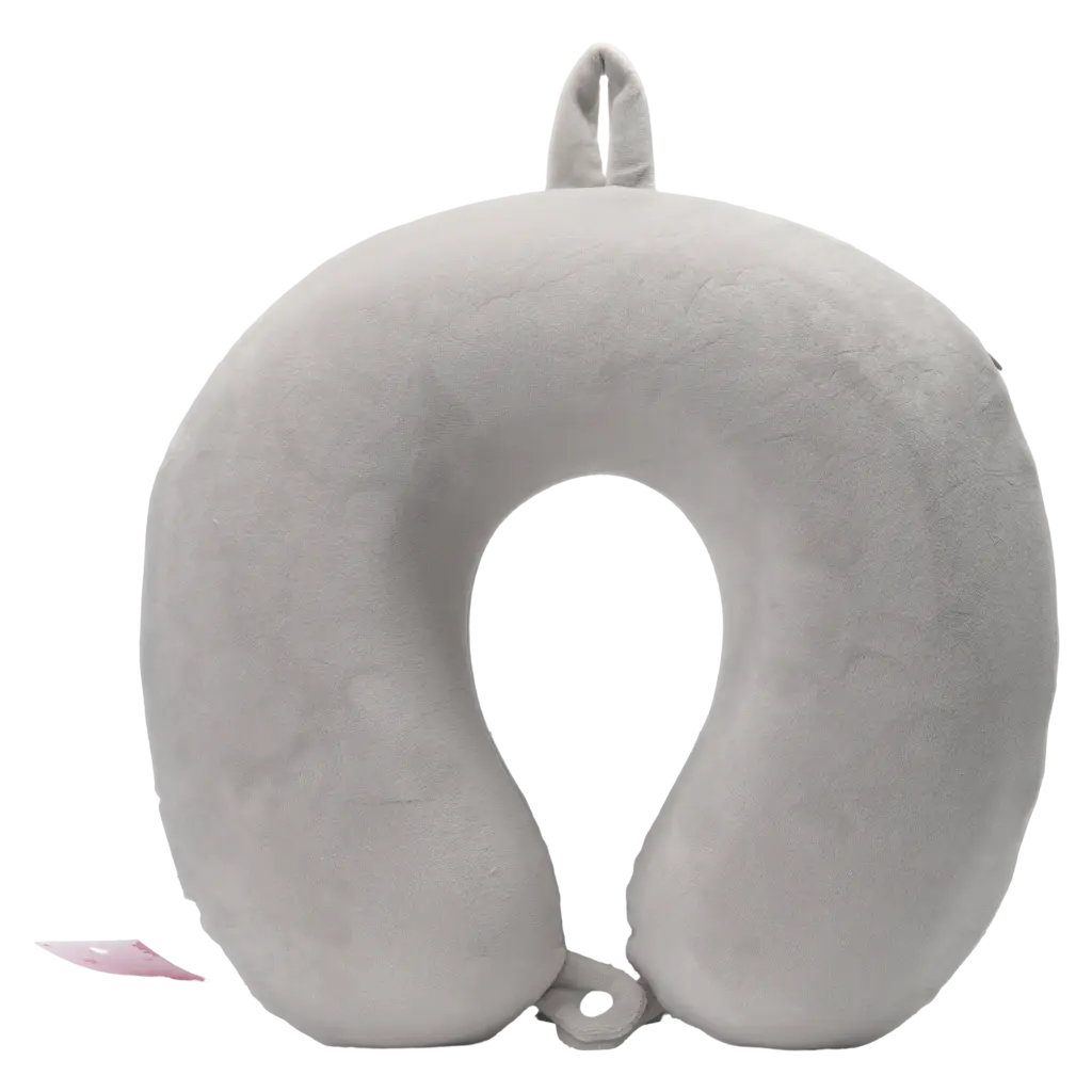 Memory Foam Nackenkissen U-Form, Kollektion Kirschblüte (Hellgrau)