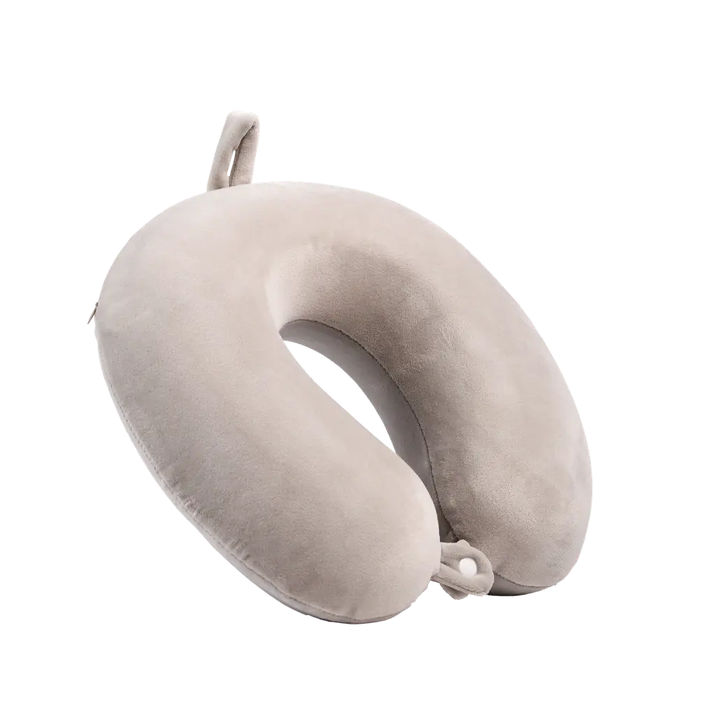 Memory Foam Nackenkissen U-Form, Kollektion Kirschblüte (Hellgrau)