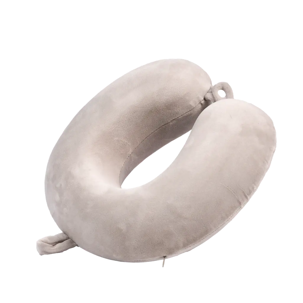 Memory Foam Nackenkissen U-Form, Kollektion Kirschblüte (Hellgrau)