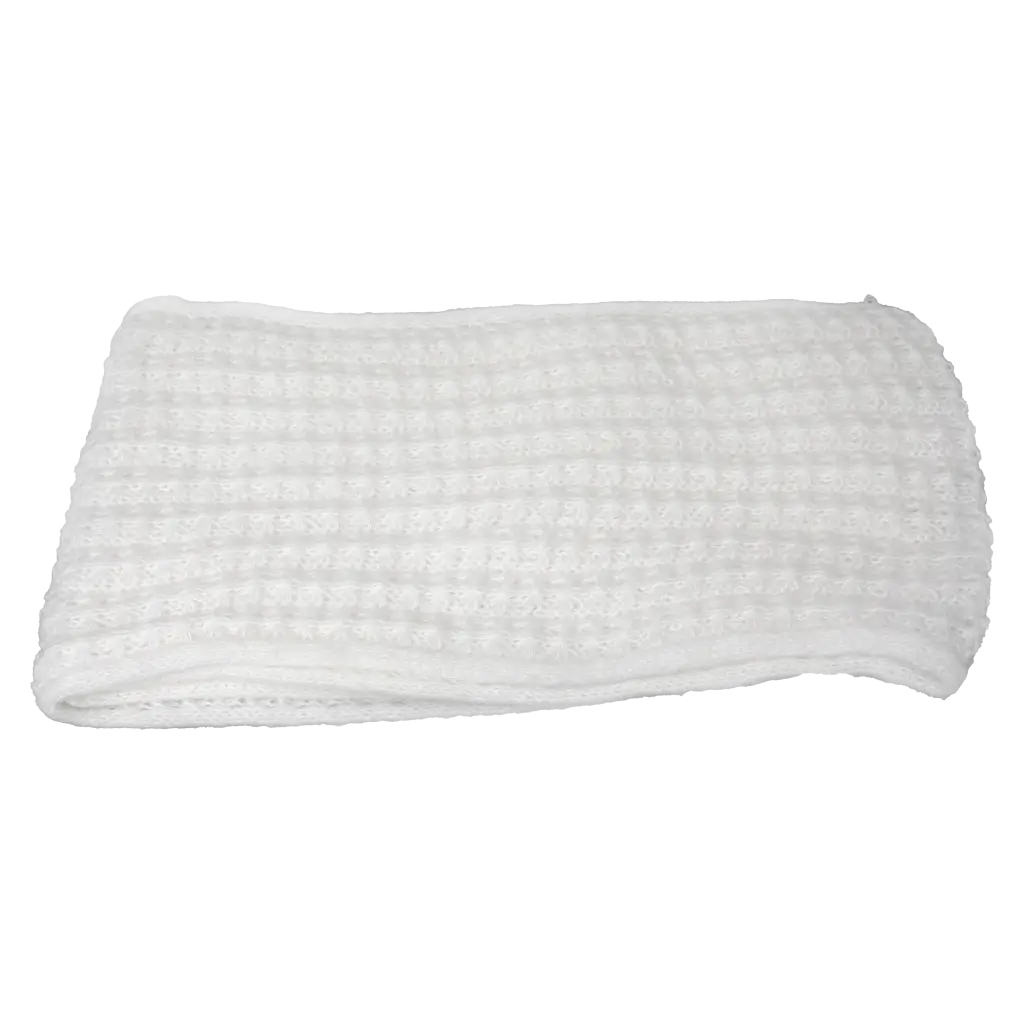 Gehäkelter Schal für Damen mit strukturiertem Design (Weiß)