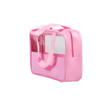 Große Kosmetiktasche aus transparentem PVC, Cherry Blossom Kollektion (Rosa)
