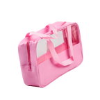 Große Kosmetiktasche aus transparentem PVC, Cherry Blossom Kollektion (Rosa)