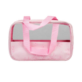 Transparente PVC-Kosmetiktasche mit Kirschblüten-Design, mittelgroß (Rosa)