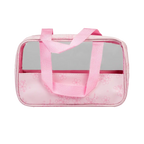 Transparente PVC-Kosmetiktasche mit Kirschblüten-Design, mittelgroß (Rosa)