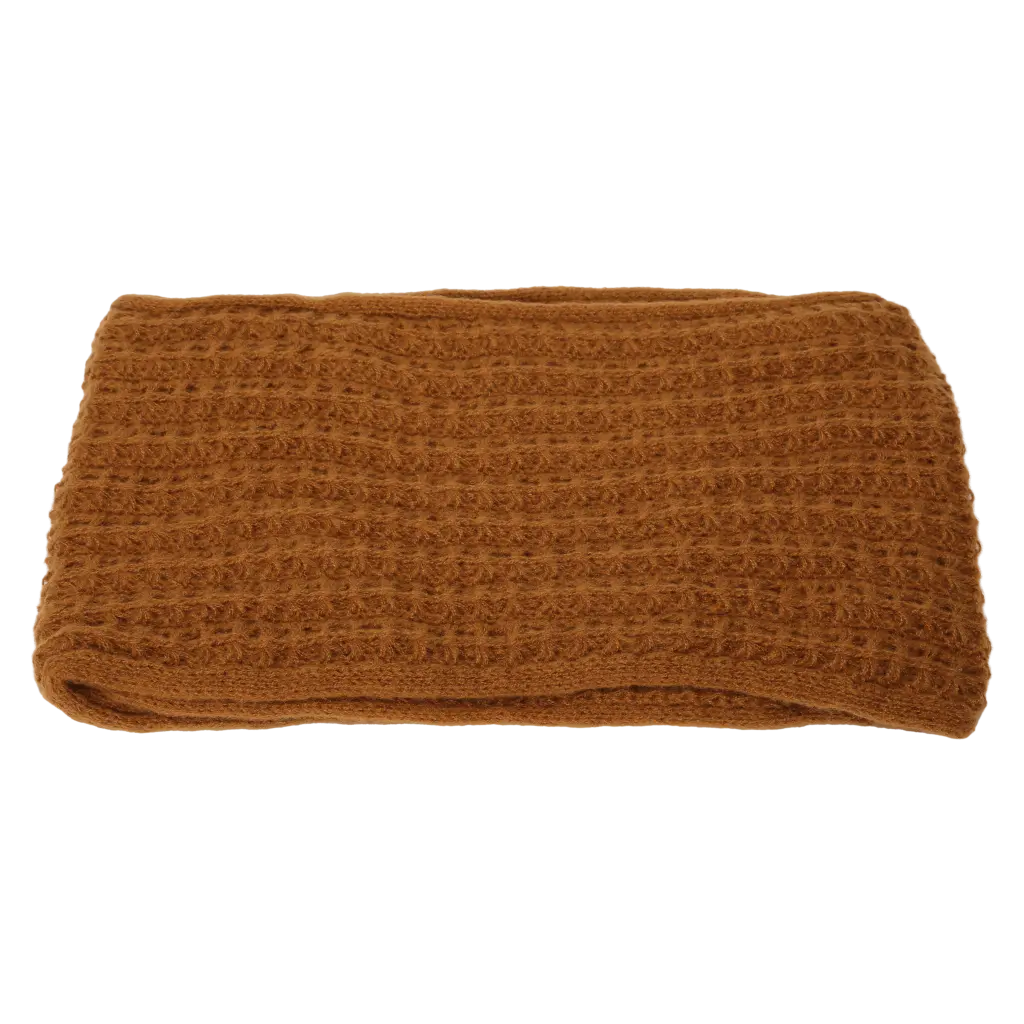 Damen Schal gehäkelt, grob gestrickt für Herbst &amp; Winter (Kaffeebraun)