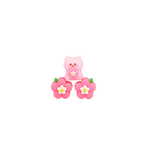 Radiergummi-Set mit Katze und Kirschblüten-Design (Rosa/Weiß)