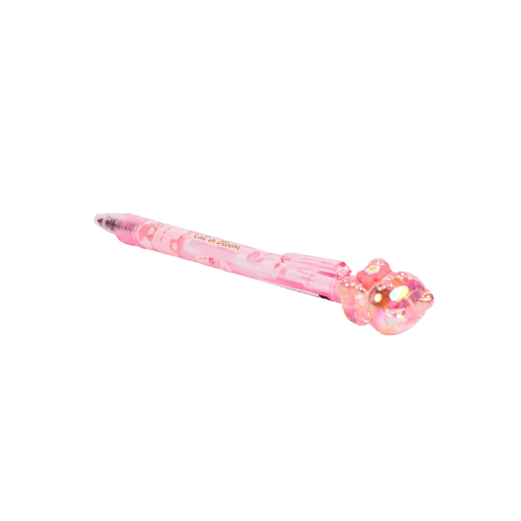 Bleistift mit Katzen-Design und Kirschblüten-Print (Pink)