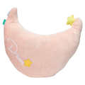 Halbmond Kuschelkissen mit Stern-Design für Kinderzimmer (Rosa)