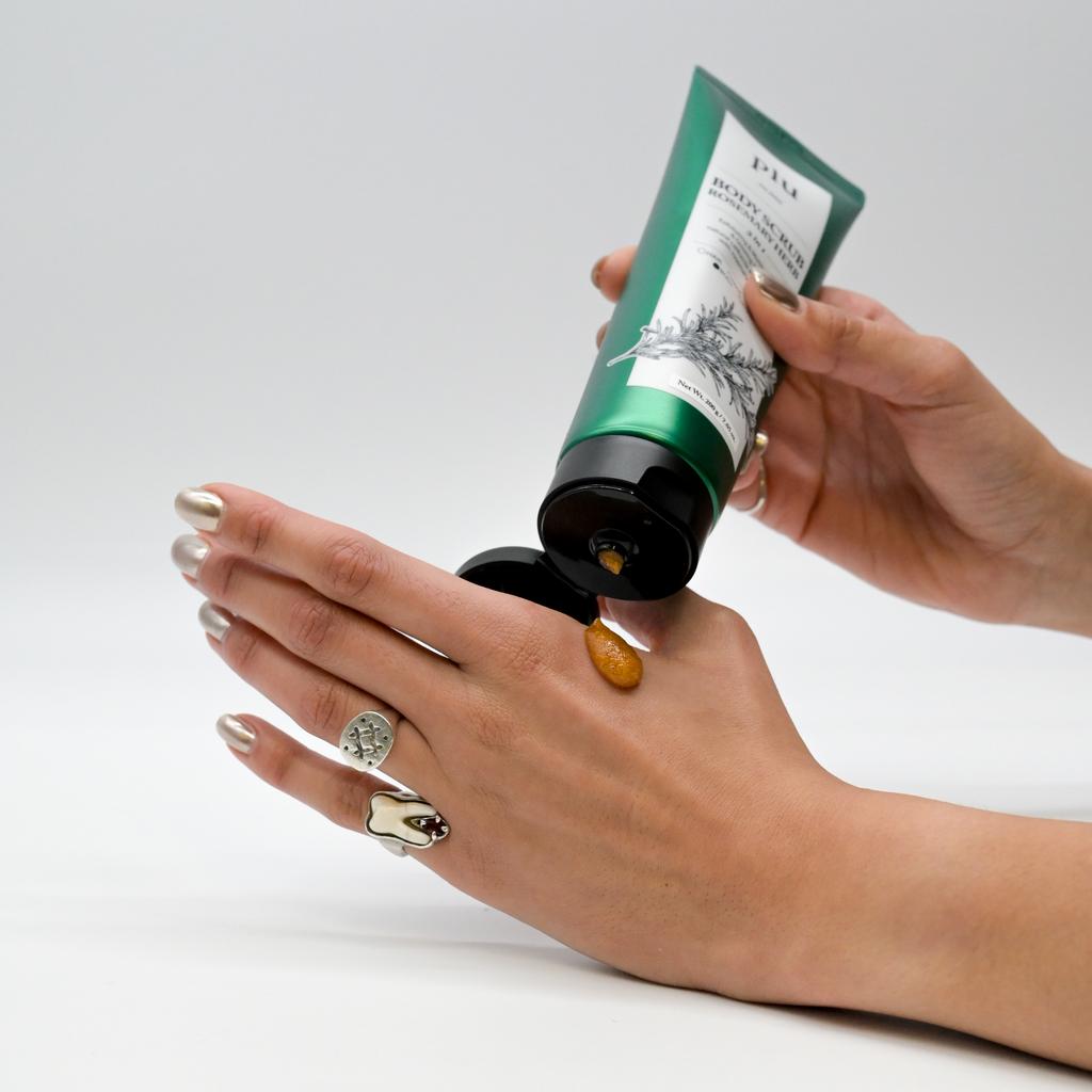 Rosemary Herb exfoliating body scrub, 200 ml, plu