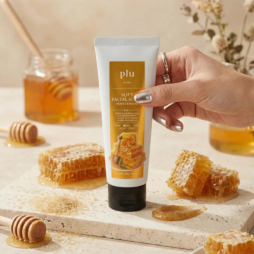 Honey Sugar Soft exfoliating facial scrub, 200 ml, plu