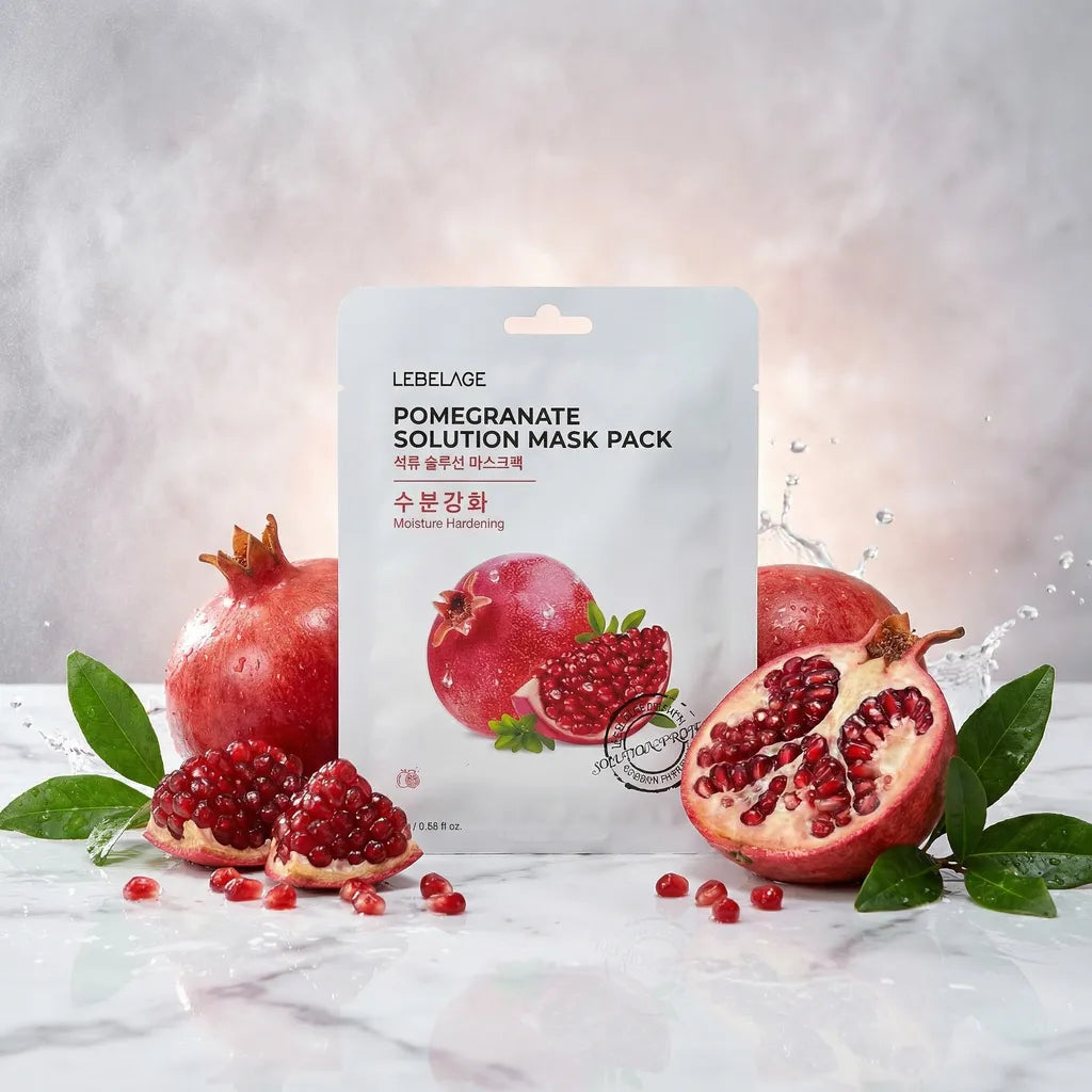Pomegranate Solution hydrating mask 10pcs pack, 28ml, LEBELAGE
