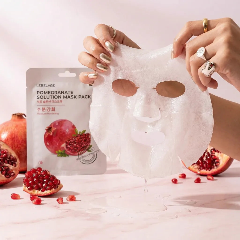 Pomegranate Solution hydrating mask 10pcs pack, 28ml, LEBELAGE