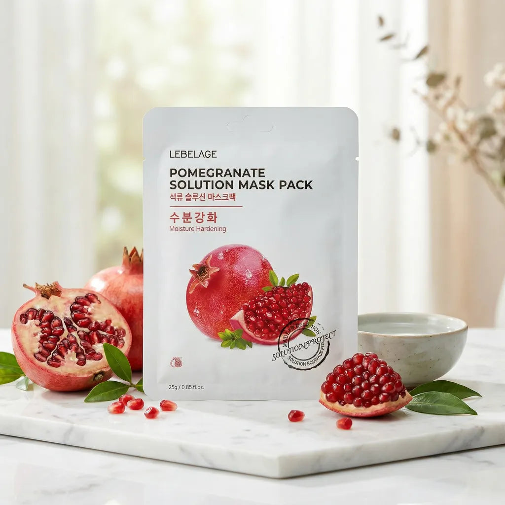 Pomegranate Solution hydrating mask 10pcs pack, 28ml, LEBELAGE
