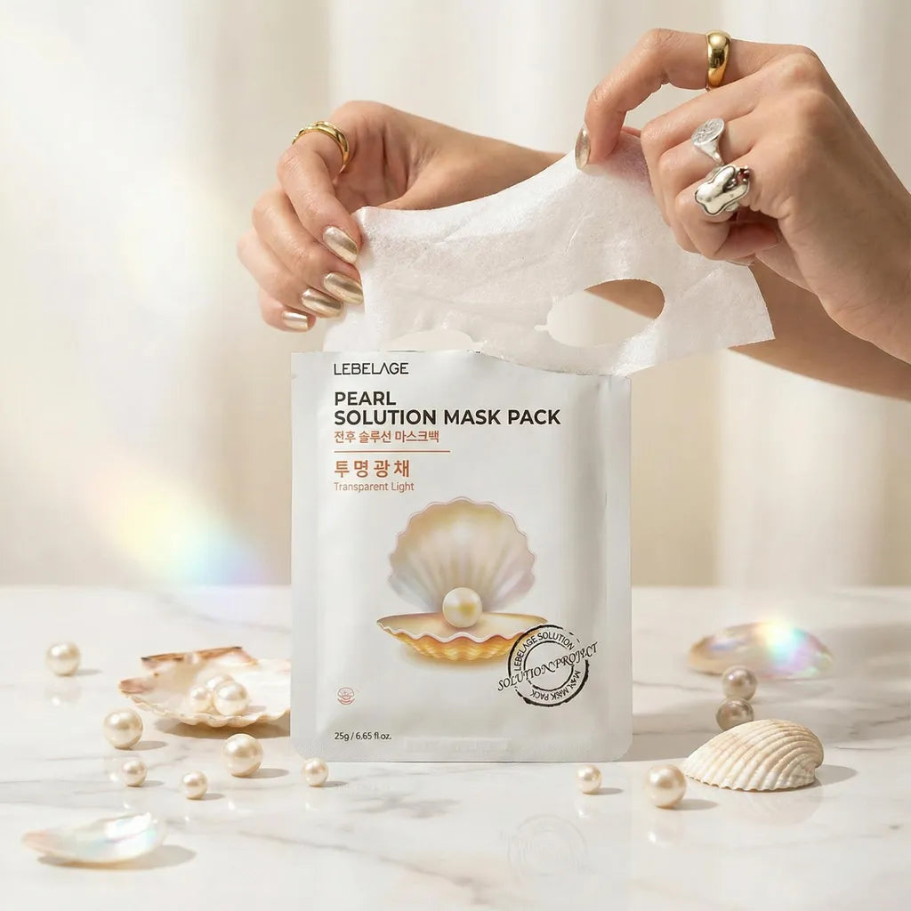Pearl Solution Solution brightening mask 10pcs pack, 28ml, LEBELAGE