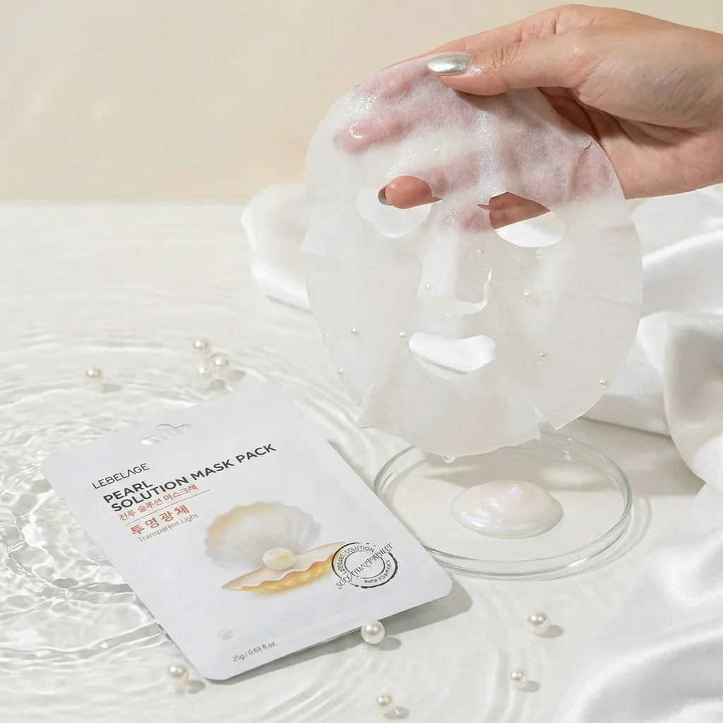 Pearl Solution Solution brightening mask 10pcs pack, 28ml, LEBELAGE