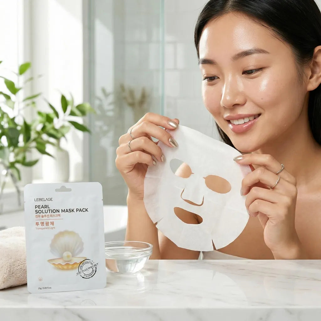 Pearl Solution Solution brightening mask 10pcs pack, 28ml, LEBELAGE