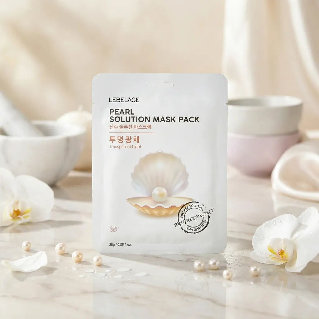 Pearl Solution Solution brightening mask 10pcs pack, 28ml, LEBELAGE