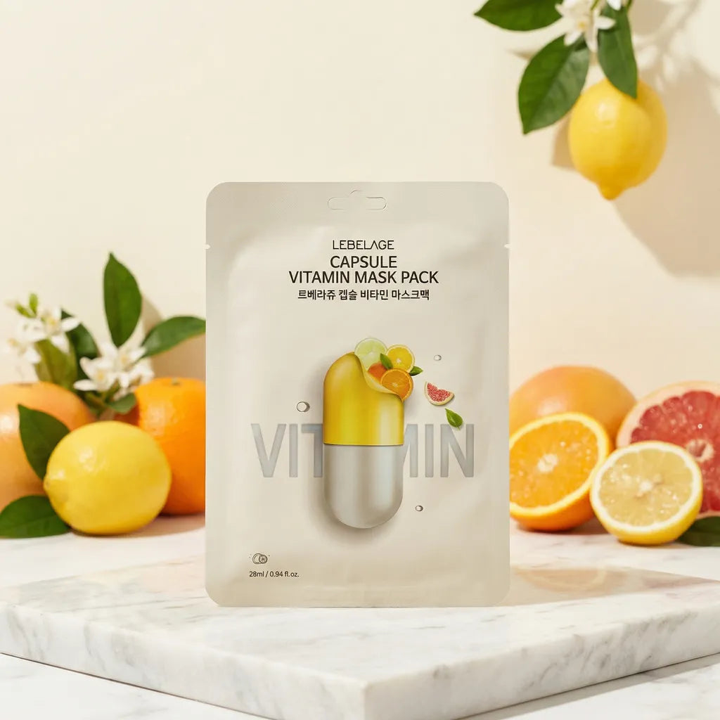 Capsule Vitamin brightening mask 10pcs pack, 28ml, LEBELAGE