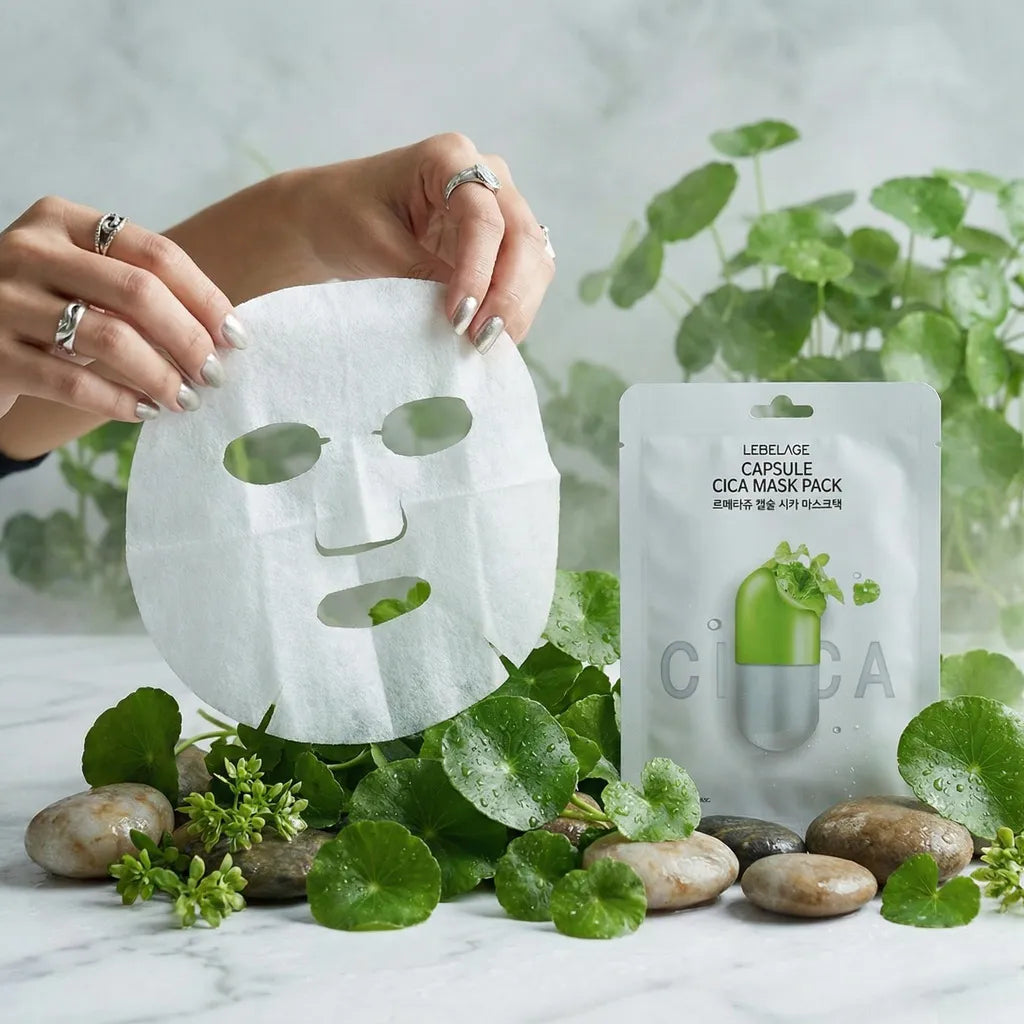Capsule Cica soothing mask 10pcs pack, 28ml, LEBELAGE